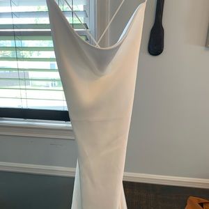White silk dress